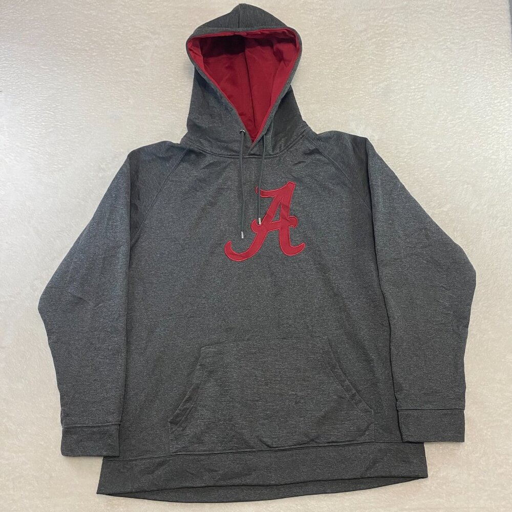 Men's Colosseum Heather Gray Alabama Crimson Tide Embroidered Pullover Hoodie
